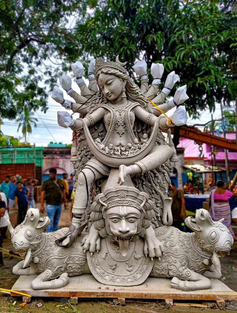 পুজোর আগেই দুগ্গা দর্শন, এক মাস আগে প্রতিমা রিভিল করল হিন্দুস্তান পার্ক