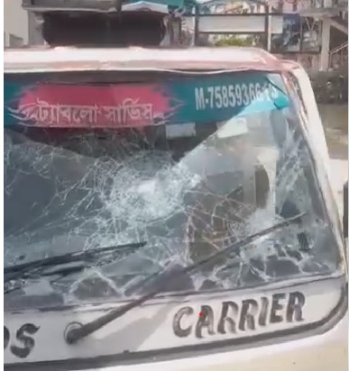 নন্দীগ্রামে কংগ্রেসের উপনির্বাচনী প্রচার গাড়িতে হামলা দুষ্কৃতীদের, উত্তেজনা  