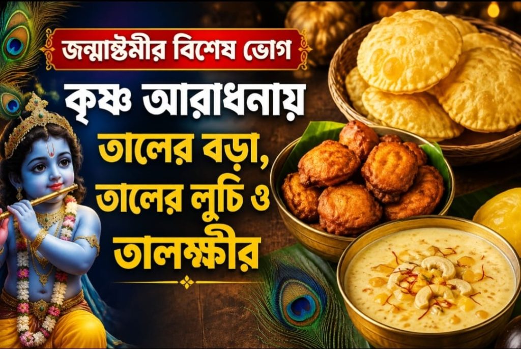 জন্মাষ্টমীর বিশেষ ভোগ কৃষ্ণ আরাধনায় তালের বড়া, তালের লুচি ও তালক্ষীর