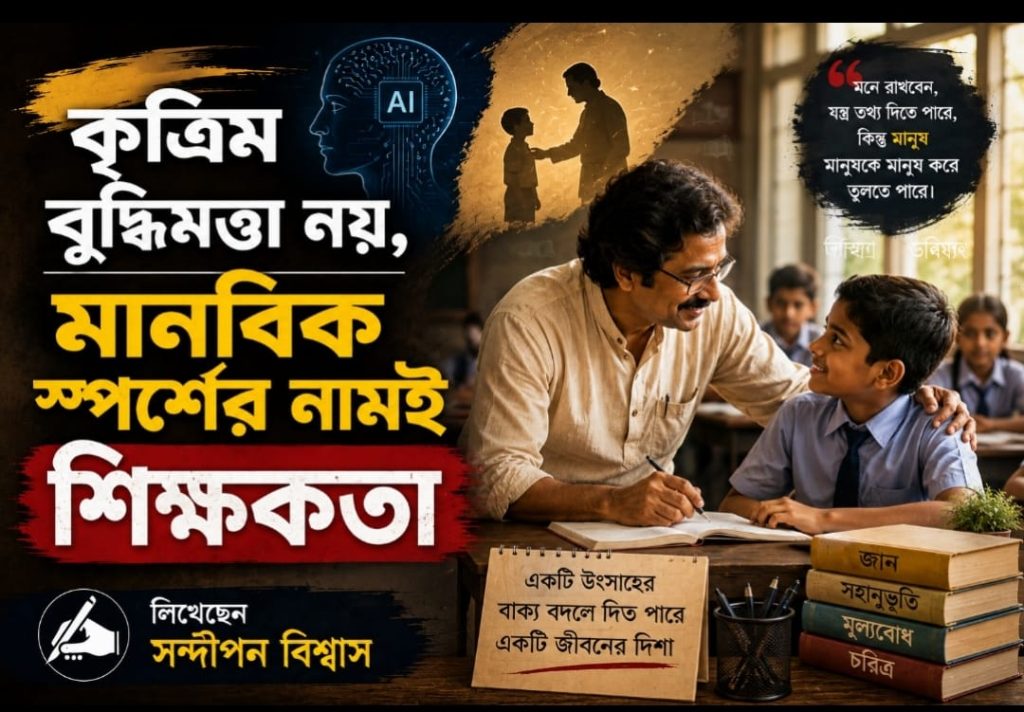 কৃত্রিম বুদ্ধিমত্তা নয়, মানবিক স্পর্শের নামই শিক্ষকতা