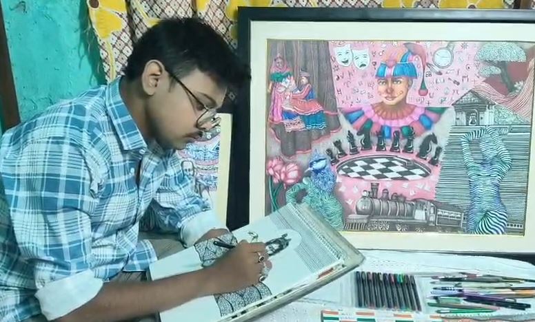 চা বিক্রেতার ছেলের আঁকা ছবি যাচ্ছে থাইল্যান্ড