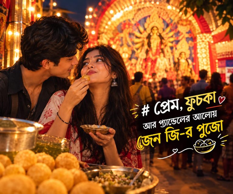 প্রেম, ফুচকা আর প্যান্ডেলের আলোয় জেন জি-র পুজো