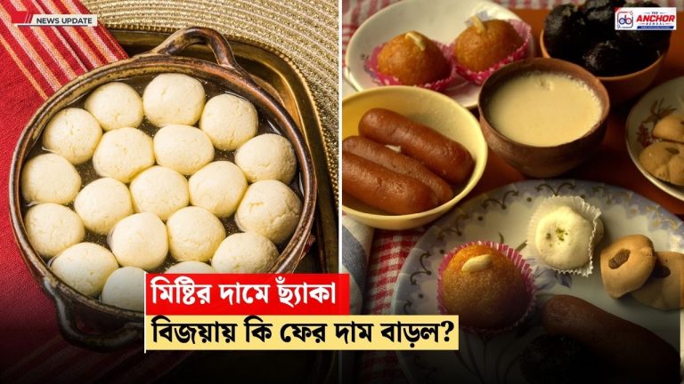 বিজয়ার মিষ্টিতে দামের ছ্যাঁকা: চিনি-দুধের দাম চড়ায় পানসে উৎসব, তবু মিষ্টিমুখে ভাটা নেই বাঙালির
