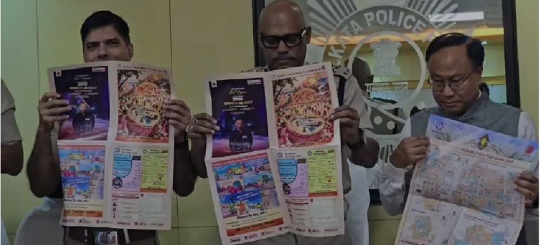 দুর্গাপুজোয় নিরাপত্তা ও যান চলাচল নিয়ন্ত্রণে প্রকাশিত কলকাতা পুলিশের গাইড ম্যাপ