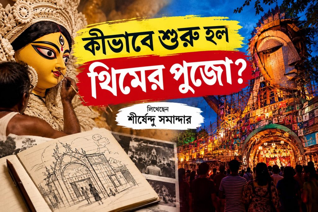 থিম পুজোর শুরু ও অগ্রগতি: নেপথ্যে আর্ট কলেজের শিল্পীদের সৃজনশীল বিপ্লব