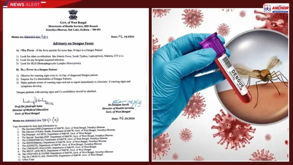 ডেঙ্গি নিয়ে নতুন নির্দেশিকা স্বাস্থ্য দপ্তরের