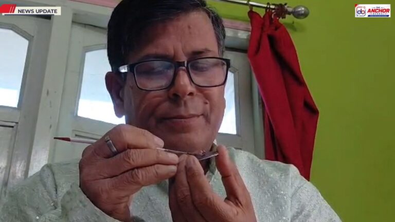 ধানের দানায় লক্ষ্মীর প্রতিকৃতি ফুটিয়ে নজর কাড়লেন বাঁকুড়ার ইন্দ্রনীল